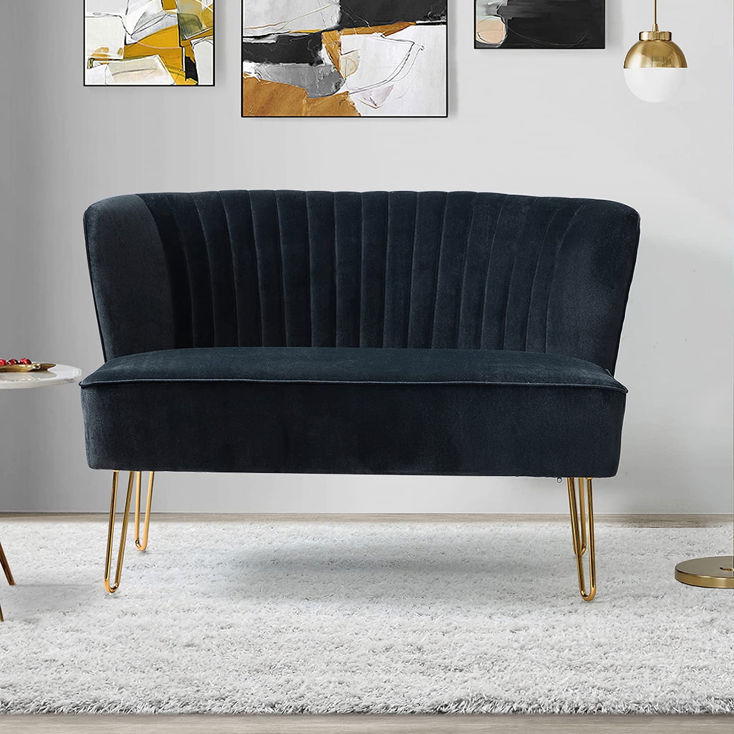 45-inch Modern Velvet Loveseat Sofa for Apartment Small Spaces