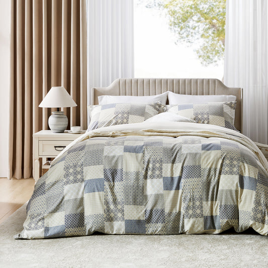 Vintage Plaid Duvet Cover Set