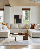 Modular Sectional Sofa, L-Shaped Couch with Storage and Ottoman, Oversized Chenille with Chaise Lounge for Living Room