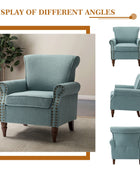 Comfy Small Fabric Nailhead Club Chair