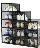 Shoe Boxes Stackable Clear Plastic Shoe Storage Organizers Fit up US Size 12 Transparent