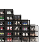 Shoe Boxes Stackable Clear Plastic Shoe Storage Organizers Fit up US Size 12 Transparent