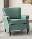 Comfy Small Fabric Nailhead Club Chair