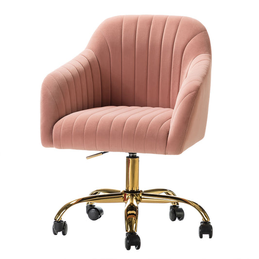 Velvet Modern Cute Swivel Home Office Vanity Chair