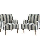 Modern Upholstered Accent Chair, Solid Wooden Legs, Comfortable Reading Armchair for Living Room or Bedroom