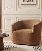 Modern 360° Swivel Accent Chairs Set of 2 with Chenille Upholstery and Solid Wood Legsfor Living Room, Bedroom, Reading Corner, No Assembly