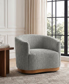 Modern 360° Swivel Accent Chairs Set of 2 with Chenille Upholstery and Solid Wood Legsfor Living Room, Bedroom, Reading Corner, No Assembly