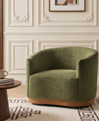 Modern 360° Swivel Accent Chairs Set of 2 with Chenille Upholstery and Solid Wood Legsfor Living Room, Bedroom, Reading Corner, No Assembly