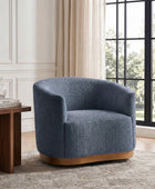 Modern 360° Swivel Accent Chairs Set of 2 with Chenille Upholstery and Solid Wood Legsfor Living Room, Bedroom, Reading Corner, No Assembly