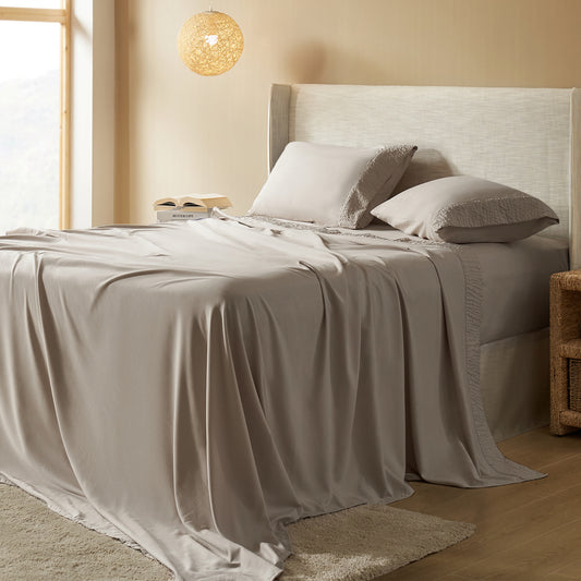 4 Piece Soft Cooling Moisture Wicking Sheet Set