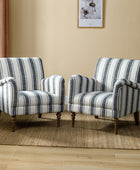 Farmhouse Plaid Accent Chair with Carved Wood Legs ,29.5”W Upholstered Rustic Armchair for Living Room, Bedroom or Reading Nook, GREENGUARD Certified