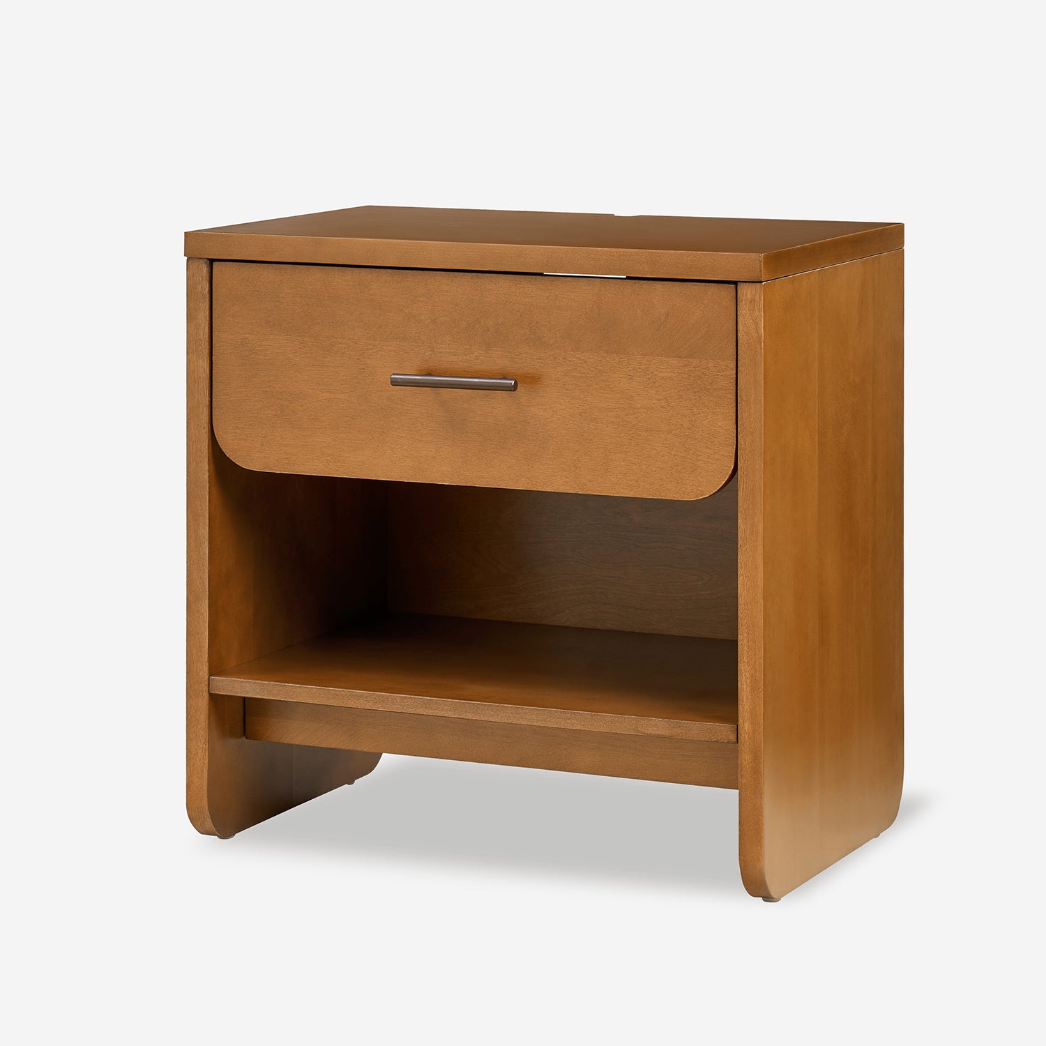 24"Tall Modern Nightstand with Hidden Drawer Charging Station End Table Bedroom Apartment