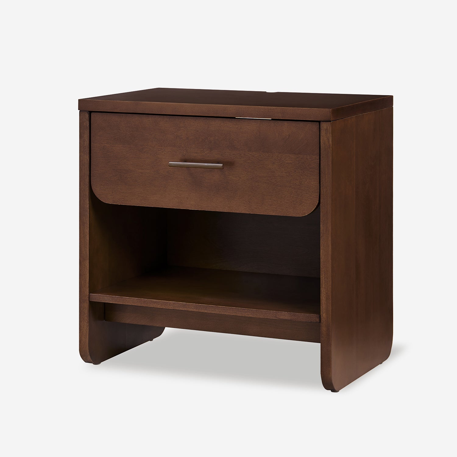 24"Tall Modern Nightstand with Hidden Drawer Charging Station End Table Bedroom Apartment