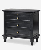 Wooden Nightstands with Tray Shelf 3 Drawers Bedside Table Charging Station