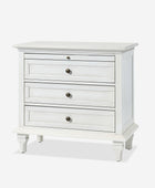 Wooden Nightstands with Tray Shelf 3 Drawers Bedside Table Charging Station