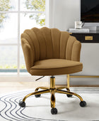 Makeup Vanity Chair Velvet Upholstered Office Task Desk Chairs Swivel Adjustable Sage