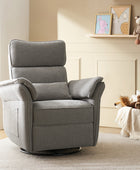 Nursery Recliner Chair Electric Power Glider Swivel Rocking with USB, Waterproof Stain-resistant