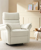 Nursery Recliner Chair Electric Power Glider Swivel Rocking with USB, Waterproof Stain-resistant