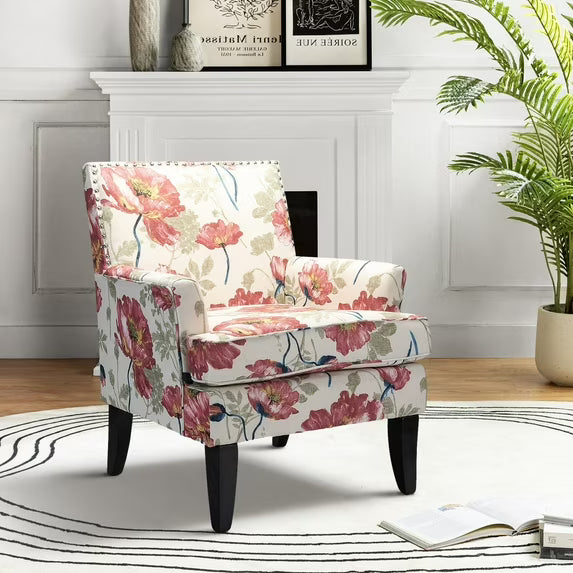pholstery Armchairs Accent Chairs Sofa Couch Solid Wood Legs Nailhead Trim Bedroom Home Living Room