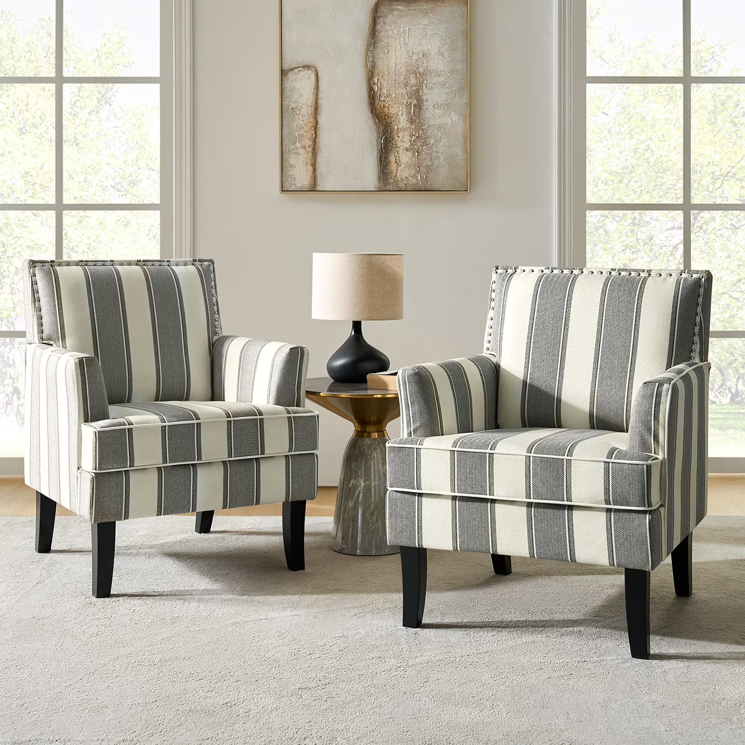 pholstery Armchairs Accent Chairs Sofa Couch Solid Wood Legs Nailhead Trim Bedroom Home Living Room