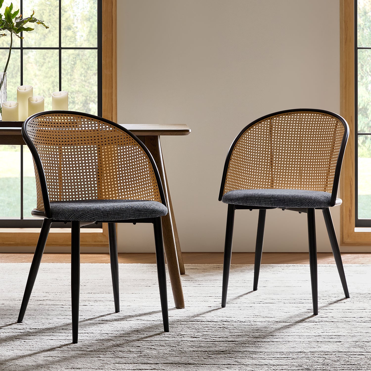 Rattan Dining Chair – featuring a comfortable high-resilience sponge cushion