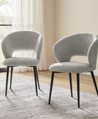 Modern Curved Back Office Chair, Padded Fabric Seat – Ideal for Ergonomic Support in Home Office, Kitchen Counter, Dining Area