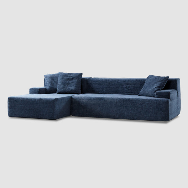111" Modern L-Shaped Sectional Modular Sofa with Chaise Lounge Fabric Upholstery Couch for Living Room & Apartment, No Assembly Required