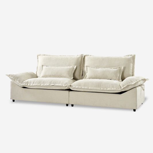 102" Modern Sofa 3-Seater Couch with Storge, Easy to Assembly,