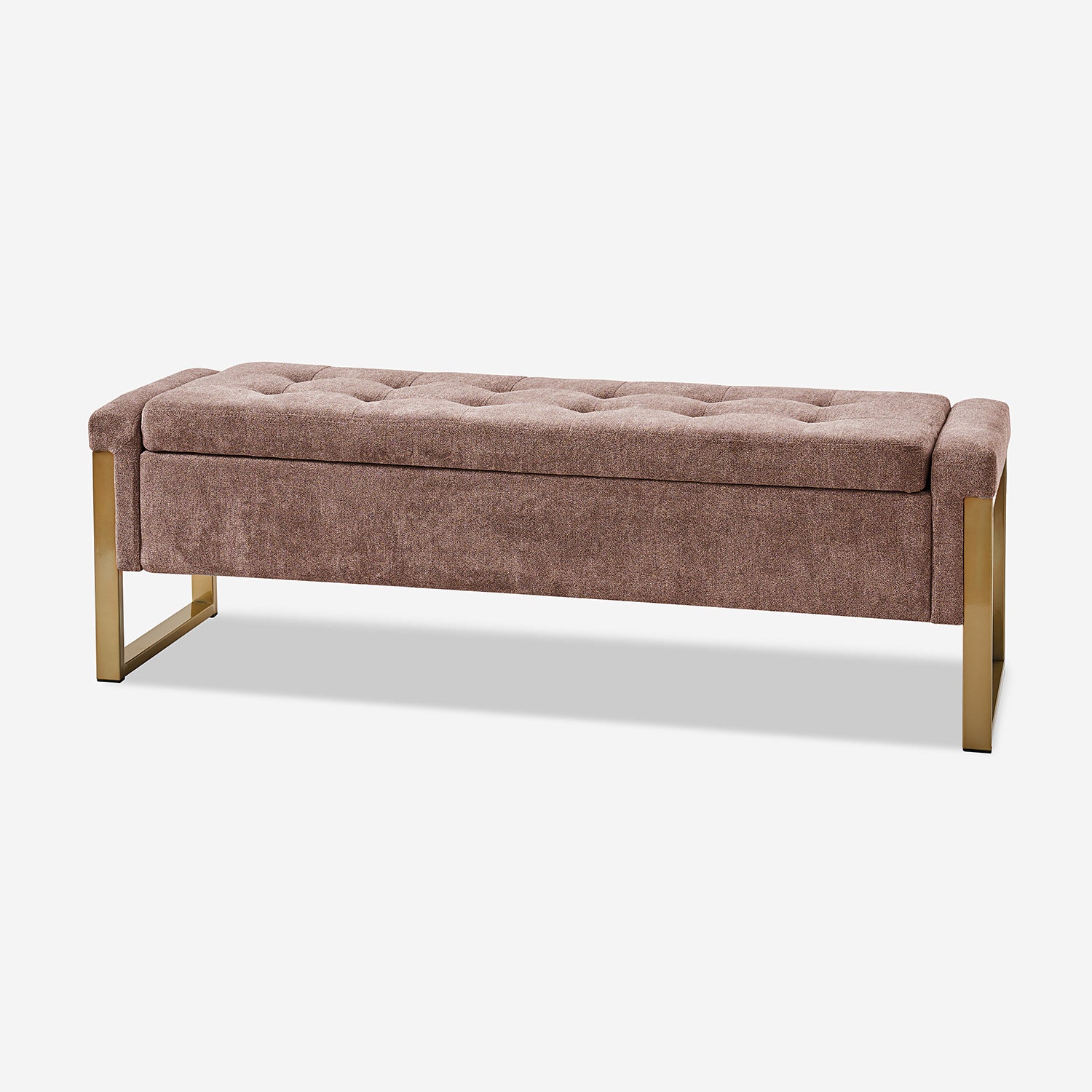 55" Upholstered Storage Bench Tufted End of Bed Bench Bedroom Entryway