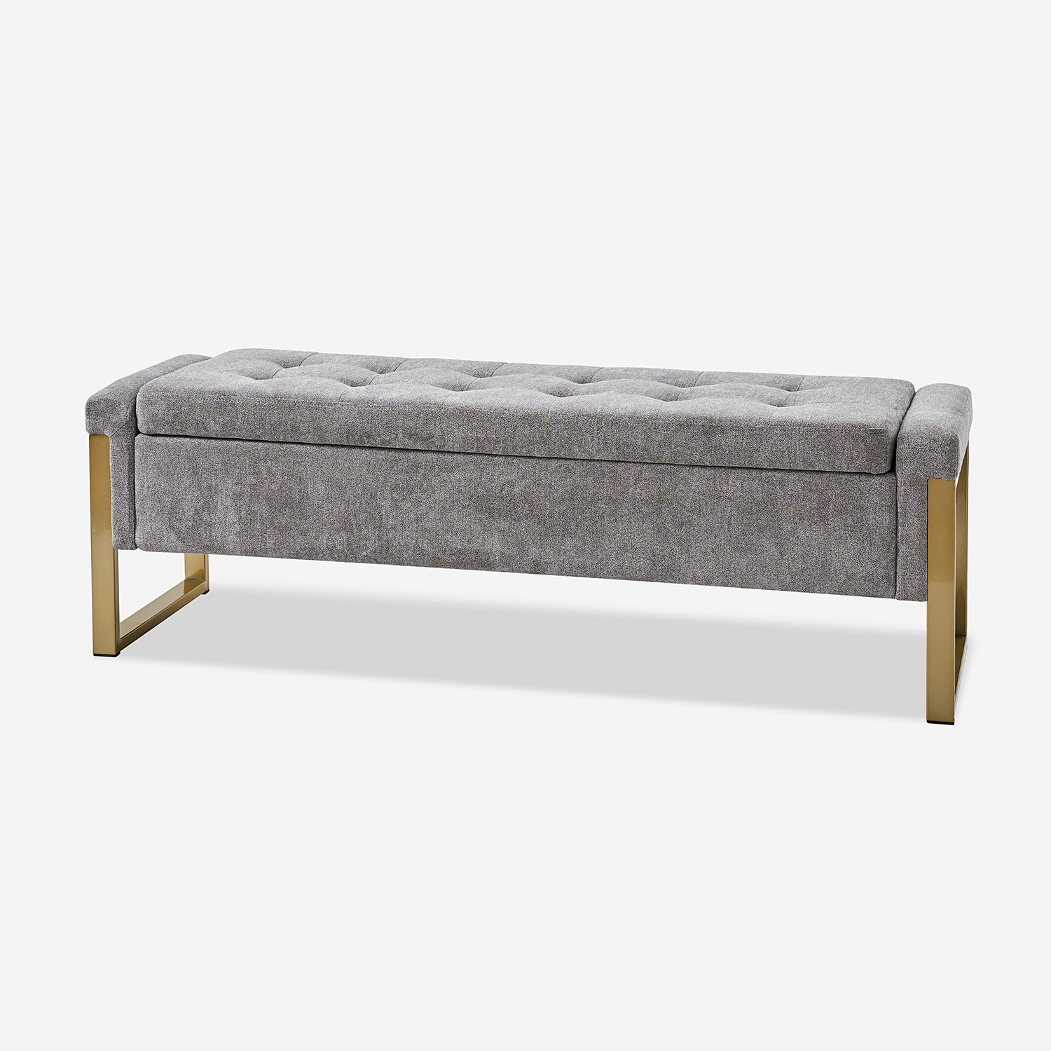 55" Upholstered Storage Bench Tufted End of Bed Bench Bedroom Entryway