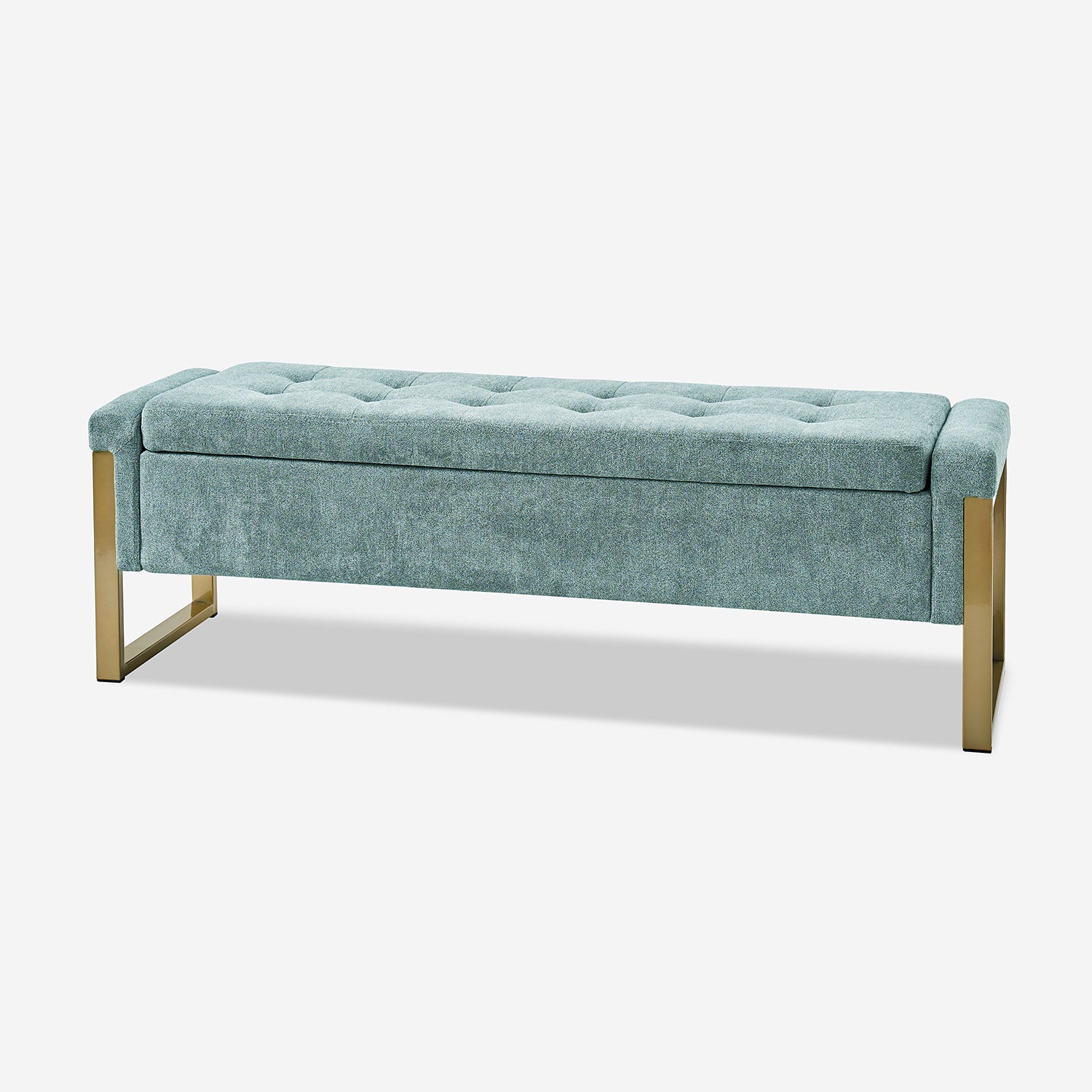 55" Upholstered Storage Bench Tufted End of Bed Bench Bedroom Entryway