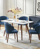Mid-century Modern Wing-Back Dining Chair with Solid Wooden Tapered Legs, Set of 2