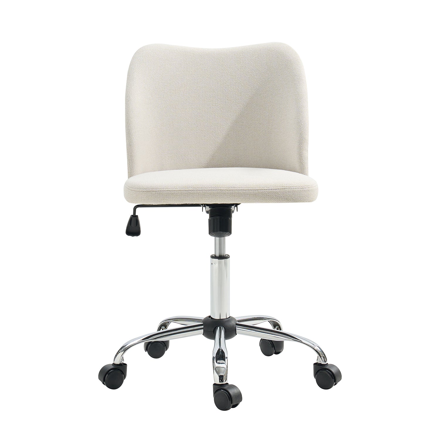 Home Office Chair Armless Fabric Vanity Desk Chair with Adjustable Height for Adults