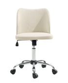 Home Office Chair Armless Fabric Vanity Desk Chair with Adjustable Height for Adults