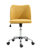 Home Office Chair Armless Fabric Vanity Desk Chair with Adjustable Height for Adults