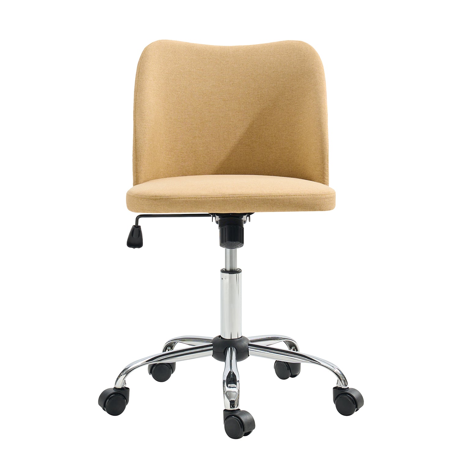 Home Office Chair Armless Fabric Vanity Desk Chair with Adjustable Height for Adults