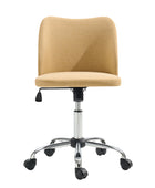 Home Office Chair Armless Fabric Vanity Desk Chair with Adjustable Height for Adults