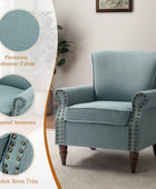 Comfy Small Fabric Nailhead Club Chair