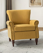 Comfy Small Fabric Nailhead Club Chair