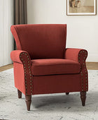 Comfy Small Fabric Nailhead Club Chair